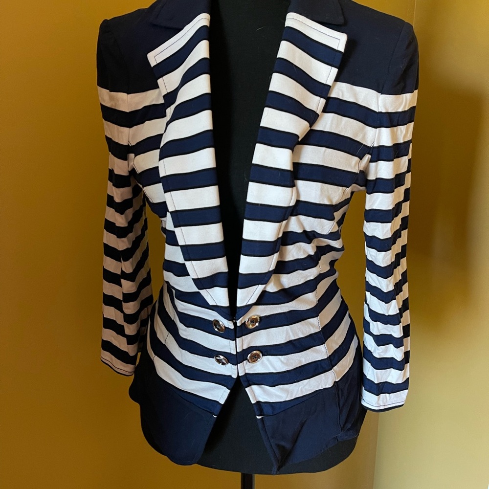 Nautical striped White House black market blazer